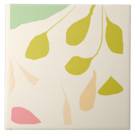 散乱葉セラミックスタイル タイル