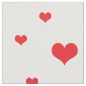 散乱赤いハート白い背景 ファブリック (クローズアップ)