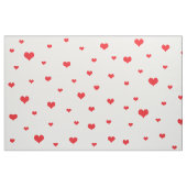 散乱赤いハート白い背景 ファブリック (ファットクウォーター)