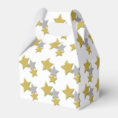 散乱金ゴールドと銀の星 フェイバーボックス (正面サイド)