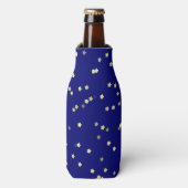 散乱金ゴールド星オンブルー ボトルクーラー (ボトル正面)