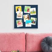 散乱Instagramフォトコラージュ キャンバスプリント (インサイチュ (リビング))