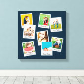 散乱Instagramフォトコラージュ キャンバスプリント (インサイチュ (ウッドフロア))