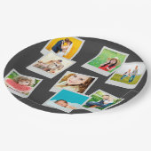 散乱Instagramフォトコラージュ ペーパープレート (アングル)