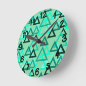 散在する三角形 ラウンド壁時計 (傾斜)