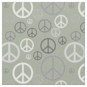 散在する平和のサイン灰色ID1075 ファブリック (クローズアップ)