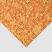 散在する花 – リトルオレンジ – ティッシュラッピング紙 薄葉紙 (詳細)