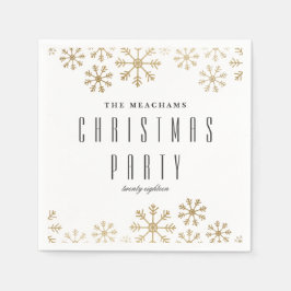 散在する雪の休日パーティナプキン スタンダードカクテルナプキン