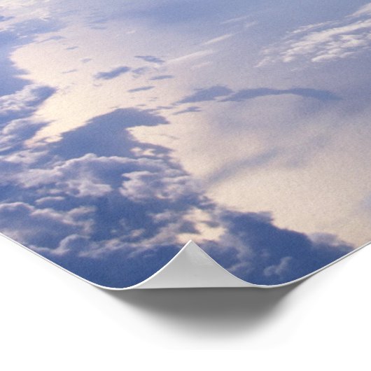 散在する雲の上に表示 ポスター (角)