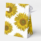 散在する黄色のひまわりパーティー フェイバーボックス (裏面サイド)
