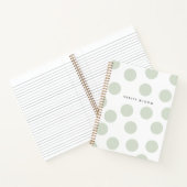散在スポットセージ緑のドモダンットミニマル ノートブック (内部)