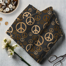 散在ピース標識金ゴールドID1075 ファブリック