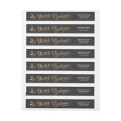 散在ホリーラップアラウンドクリスマス住所 シール ラップアラウンドラベル (シート)