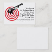 散弾銃のライフルを向けているハンターの射手 名刺 (正面/裏面)