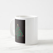 散弾銃貝のクリスマスツリー コーヒーマグカップ (正面左)