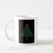 散弾銃貝のクリスマスツリー コーヒーマグカップ (左)