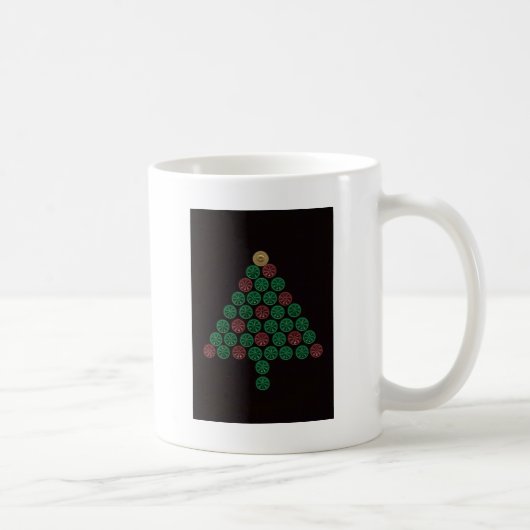 散弾銃貝のクリスマスツリー コーヒーマグカップ (右)