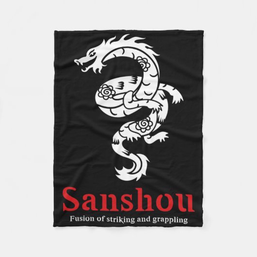 散打ドラゴンサンダ中国拳法武術 _ フリースブランケット (正面)