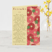 散文の花生まれで11月 カード (黄色い花)