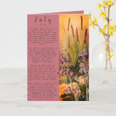 散文の花生まれの7月 カード (黄色い花)