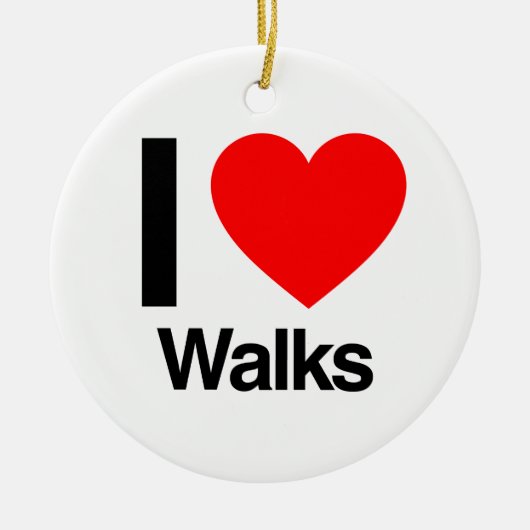 散歩が大好き セラミックオーナメント (正面)