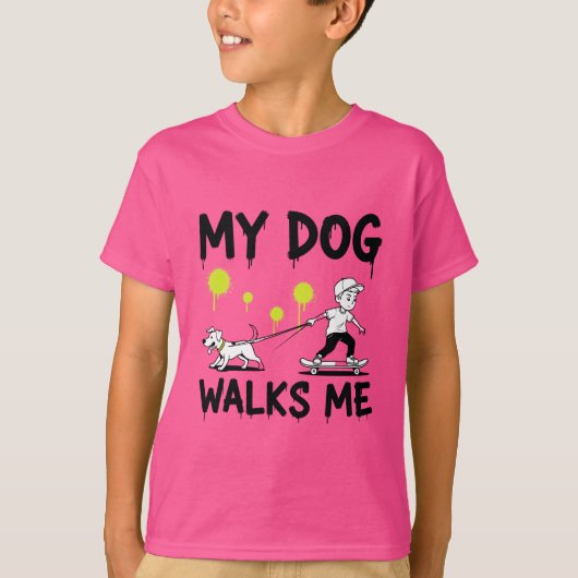 散歩させられてるのは誰？ Tシャツ (正面)