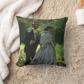 『散歩する人々』（クロード・モネ）、別名『歩行者』 クッション (ブランケット)