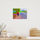 散歩に行絵画く ポスター (キッチン)