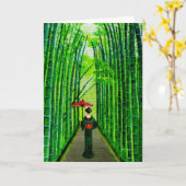 "散歩の美しい" カード (黄色い花)