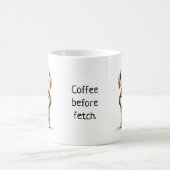 散歩よりコーヒー派のイライラ犬 コーヒーマグカップ (中央)