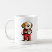 散歩よりコーヒー派のイライラ犬 コーヒーマグカップ (左)