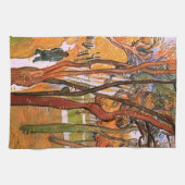 散歩: ヴィンセント・ヴァン・ゴッホの落ち葉 キッチンタオル (横)