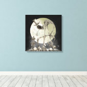 散歩（月あり） キャンバスプリント (インサイチュ (ウッドフロア))