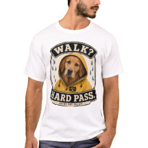 散歩？絶対嫌！面白い雨の日 犬好き ペット好き Tシャツ