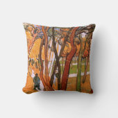 『散歩：落ち葉』 ヴィンセント・ヴァン・ゴッホ クッション (正面)