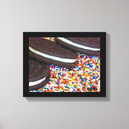 散水するクッキー キャンバスプリント (正面)