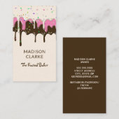 散水つや消しドリップベイカーベーカリー 名刺 (正面/裏面)