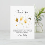 散水とシャンパングラス赤ちゃんシャワーを参照 サンキューカード (スタンド正面)