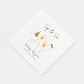 散水とシャンパングラス赤ちゃんシャワーを参照 スタンダードランチョンナプキン (角)