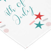 散水と星7月4日愛国心 ショートテーブルランナー (コーナー)