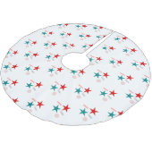 散水と星7月4日愛国心 ブラッシュドポリエステルツリースカート (アングル)