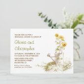 散水はヒマワリのリハーサルのディナー招待状 招待状 (スタンド正面)