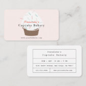 散水カップケーキ赤面ピンクベーカリー名刺 名刺 (正面/裏面)