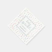 散水カラフルベビー散水ベビーシャワー紙 スタンダードカクテルナプキン (角)