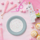 散水カラフルベビー散水ベビーシャワー紙 ペーパープレート (パーティー)