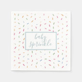 散水カラフルベビー散水ベビーシャワー スタンダードカクテルナプキン (正面)