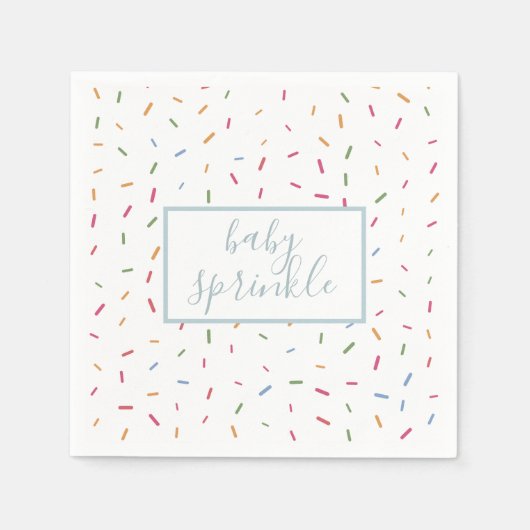 散水カラフルベビー散水ベビーシャワー スタンダードカクテルナプキン (正面)