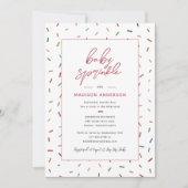 散水カラフルベビー散水ベビーシャワー 招待状 (正面)