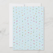 散水カラフルベビー散水ベビーシャワー 招待状 (裏面)