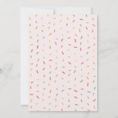 散水カラフルベビー散水ベビーシャワー 招待状 (裏面)